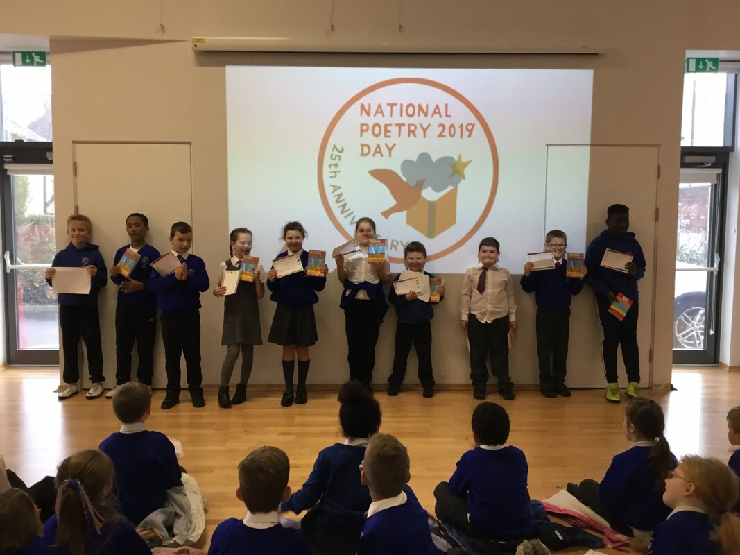 Image of Achievers Assembly - National Poetry Day Winners - Friday 4th October.